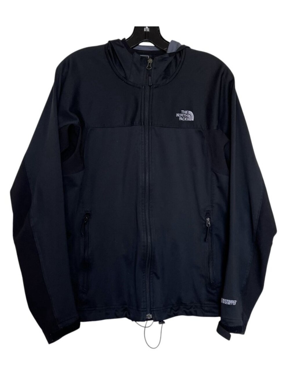 The North Face Jacket Womens Size Large Black Windstopper Full Zip Hooded